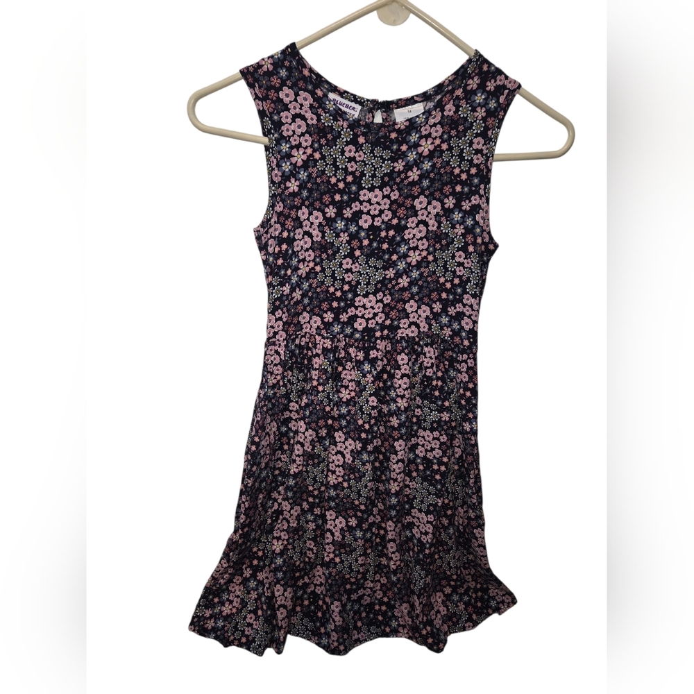 Girls Blueberi Boulevard Navy Floral Dress Size M